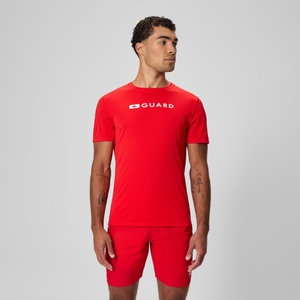 Men's Guard New Easy Short Sleeve Rashguard Red - L