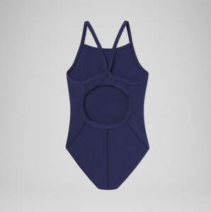 Girl's Endurance+ Solid Flyback Training One Piece Navy