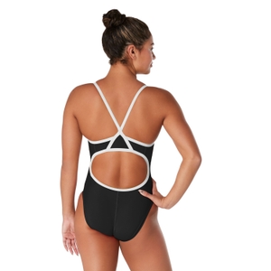 Women's Solid Flyback Training One Piece Black