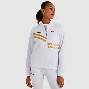 Women's Partial Track Top White - 6