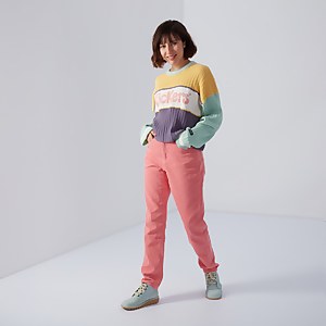 Women's Slim Leg Cord Trouser Pink - 26