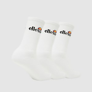 ELLESSE ARROM 3PK SPORTS SOCKS SBAC WHITE