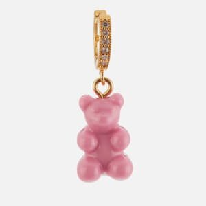 Crystal Haze Women's Pave Nostalgia Bear Hoop - Candy Pink