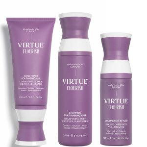 VIRTUE Flourish Shampoo and Conditioner with Volumising Styler Bundle