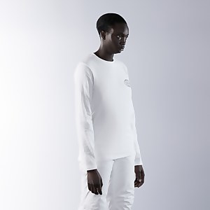 Unisex Organic Three Peaks Long Sleeve Tee - Snowdon Print- White