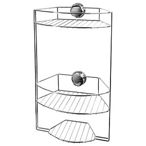 3-Tier Self Adhesive Shower Storage Basket - Chrome