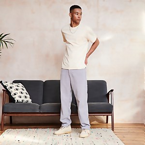 Men's Beige T-Shirt With Embossed Logo Beige - XS