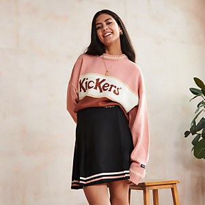 Women's Knit Logo Jumper Dusty Pink - XS