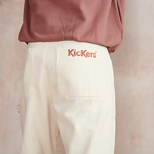 Men's Cream Straight Leg Turn Up Trouser Cream - 28
