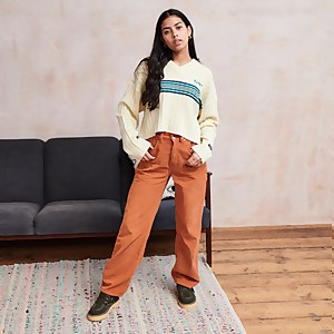 Women's Cord Carpenter Pants Rust - 26