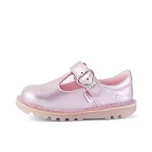 Infant Girls Kick T-bar Sparkle Leather Pink - 5