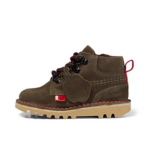 Junior Boys Kick Hi Winter Suede Olive - 12.5