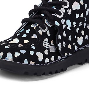 Infant Girls Kick Hi Heart Nubuck Black