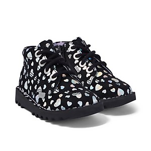 Infant Girls Kick Hi Heart Nubuck Black