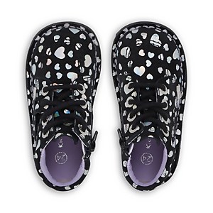 Infant Girls Kick Hi Heart Nubuck Black