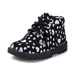 Infant Girls Kick Hi Heart Nubuck Black