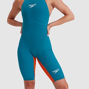 Damen Fastskin LZR Valor Closedback Kneeskin Blau/Orange