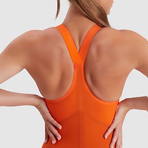 Combinaison Femme Fastskin LZR Pure Valor Dos fermé Orange/Bleu