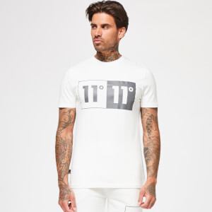 11 Degrees Box Graphic Short Sleeve T-Shirt – Coconut White