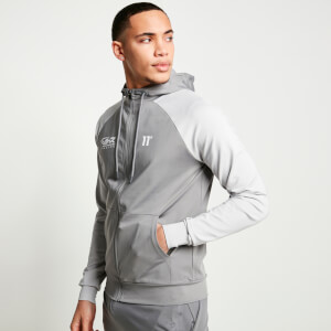 Archie H Cut And Sew Poly Track Top – Shadow Grey/Vapour Grey