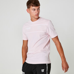 Archie H Panel Piping Short Sleeve T-Shirt – Light Pink