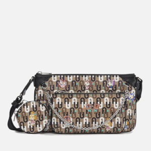 FURLA - 新品未使用 FURLA ANIMAL CROSS S PHONE HOLDER Furla Artemis Small Leather Crossbody Phone Holder in Brown