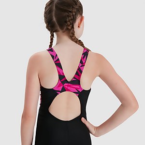 Girls' Hyperboom Splice Legsuit Black/Pink