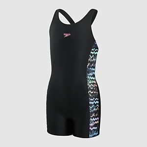 Girls' Printed Panel Leaderback Legsuit Black/Blue
