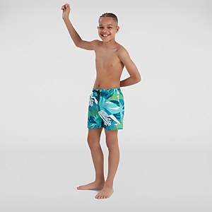 Short de bain Garçon Printed 33 cm vert/bleu - XS