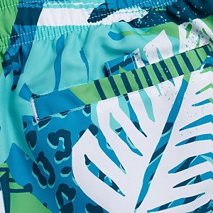 Jungen Printed 13" Badeshorts Grün/Blau