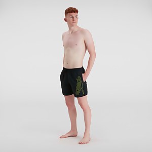 Herren Boom Logo 16" Badeshorts Schwarz/Grün