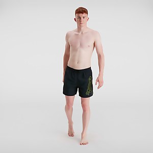 Men's Boom Logo 16" Swim Short Black/Green - XS