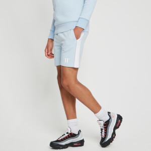 Junior Cut and Sew Piped Sweat Shorts – Powder Blue / White