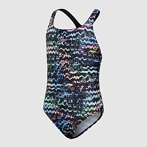 Maillot de bain Fille Allover Medalist noir/bleu
