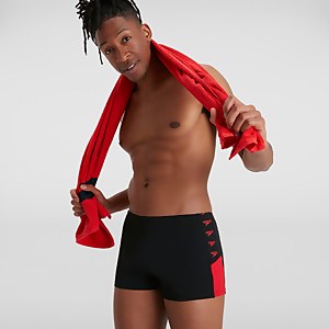 Men's Boom Logo Splice Aquashort Black/Red