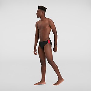 Slip de bain Homme 7 cm Boom Logo Splice noir/rouge