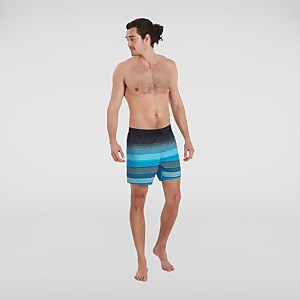 Men's Print Leisure 16" Swimshort Black/Blue - XS