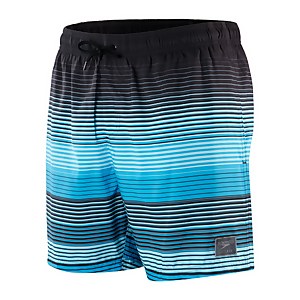 Herren Print Leisure 16" Badeshorts Schwarz/Blau