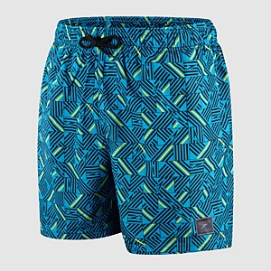 Herren Print Leisure 16" Badeshorts Blau