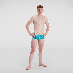 Herren Allover V-Cut 17 cm Badehose Blau - 26