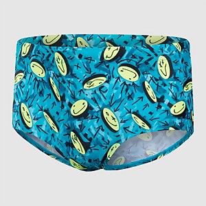 Boys' Allover 13cm Brief Blue/Green