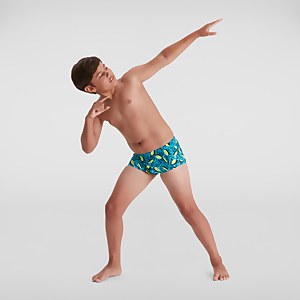 Boys' Allover 13cm Brief Blue/Green