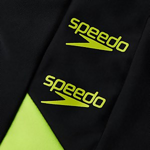 Mädchen Boom Logo Splice Muscleback Badeanzug Schwarz/Grün