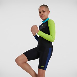 Boys' Colourblock Long Sleeved Top & Short Black/Blue