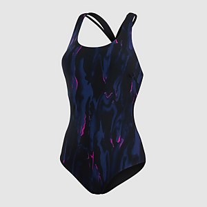 Maillot de bain Femme Calypso imprimé noir/rose