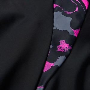 Damen Panel Legsuit Schwarz/Pink