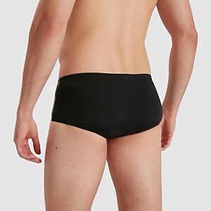 Herren Allover 14 cm Badehose Schwarz/Grün