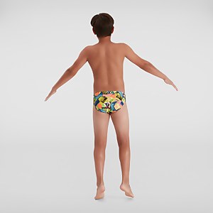 Slip de bain garçon Allover 6,5 cm vert