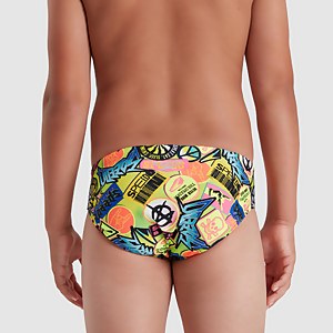 Slip de bain garçon Allover 6,5 cm vert