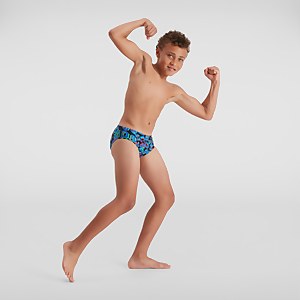 Jungen Digital 6,5 cm Badehose Schwarz/Rot